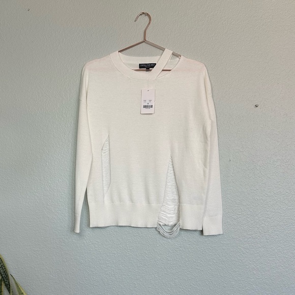 Central Park West | Stevie Distressed Sweater - Picture 5 of 10